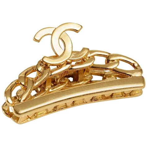 chanel hair clip gold|chanel hair clip for sale.